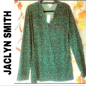 Jaclyn Smith Women’s Zip Pocket Top
